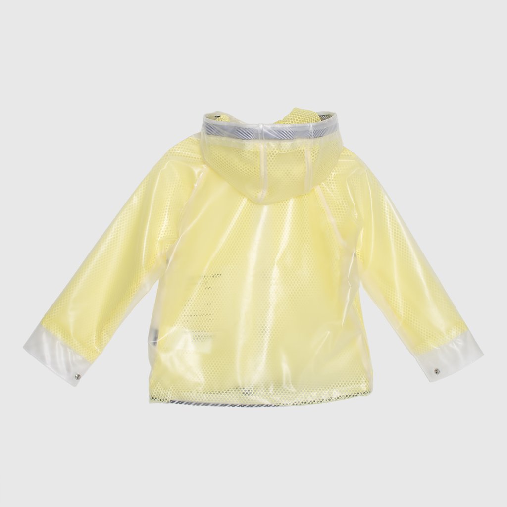 GoSoaky Kids Famous Cow Transparent Unisex Raincoat Blazing Yellow