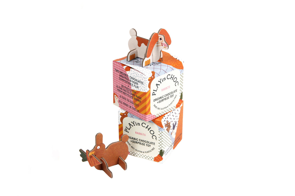 Playin Choc Organic Dairy Free Bunny Rabbit ToyChoc Box