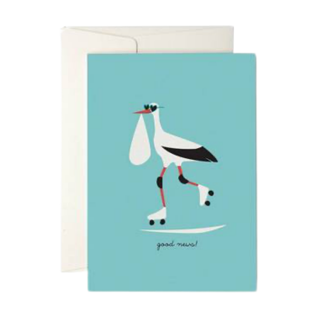 Pleased To Meet Good News Stork Greeting Card