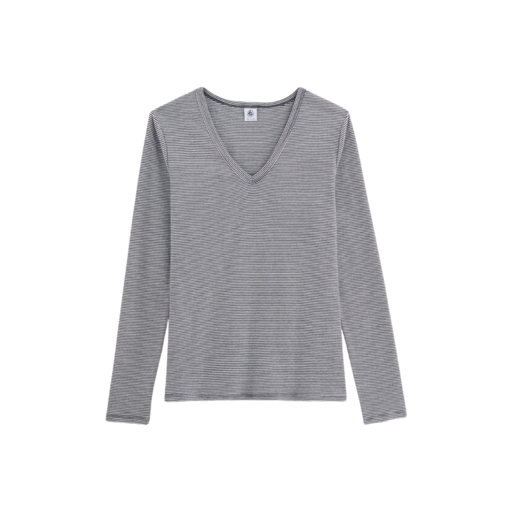 Petit Bateau Women’s Iconic V-Neck T-shirt
