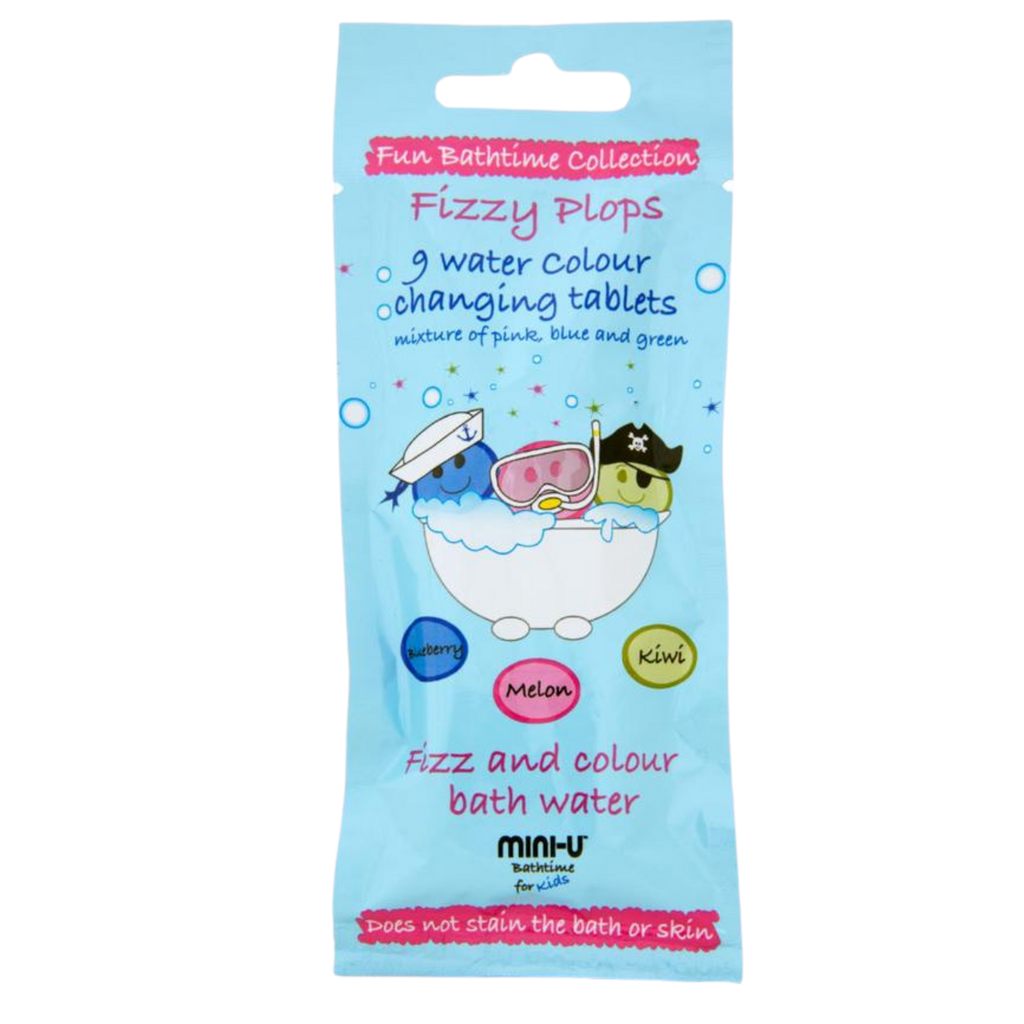 Mini-U 4-Pack Fizzy Plops Bathtime Water Colour Tablets