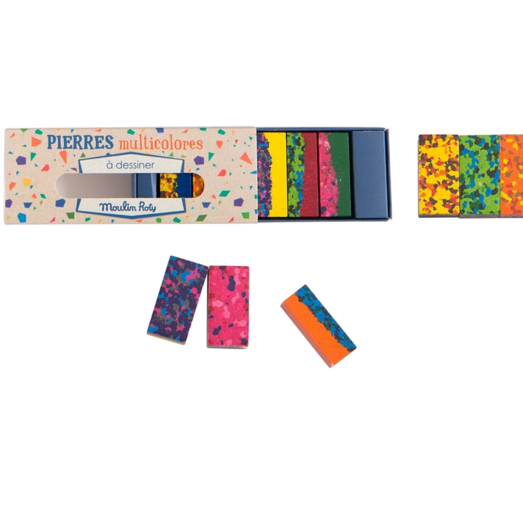 Moulin Roty Multi-Coloured Wax Crayon Blocks