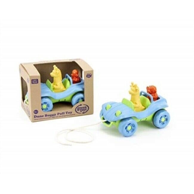 Green Toys Recycled Plastic Dune Buggy Pull Toy  - Green