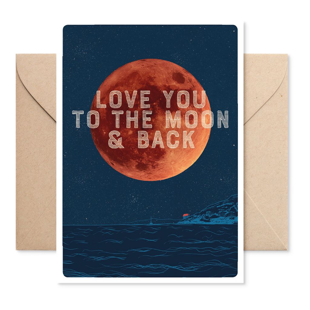 Marsha By The Sea Love You To The' Moon Card