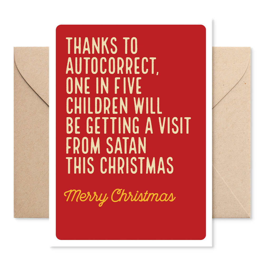 Marsha By The Sea 'Thanks To Autocorrect' Christmas Card