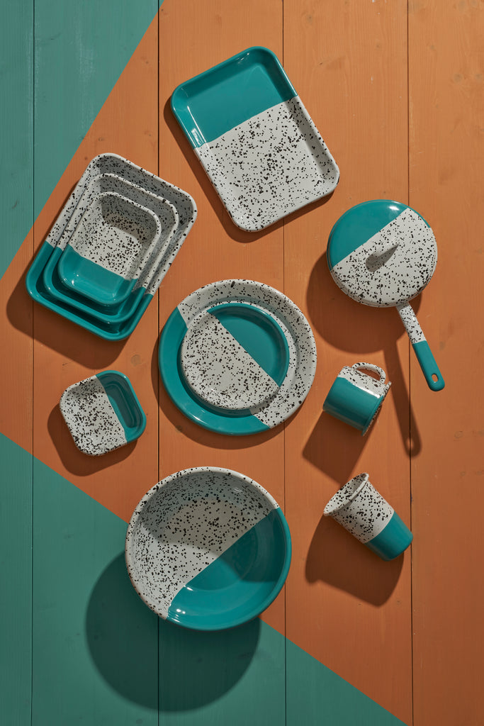 Kapka Mind-Pop Turquoise Enamel Small Frying Pan