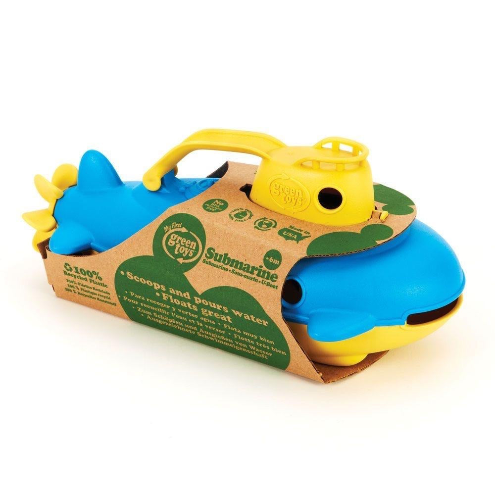 Green Toys Recycled Plastic Submarine Yellow Handle