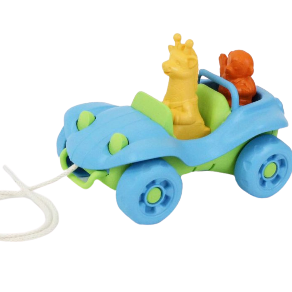 Green Toys Recycled Plastic Dune Buggy Pull Toy  - Blue