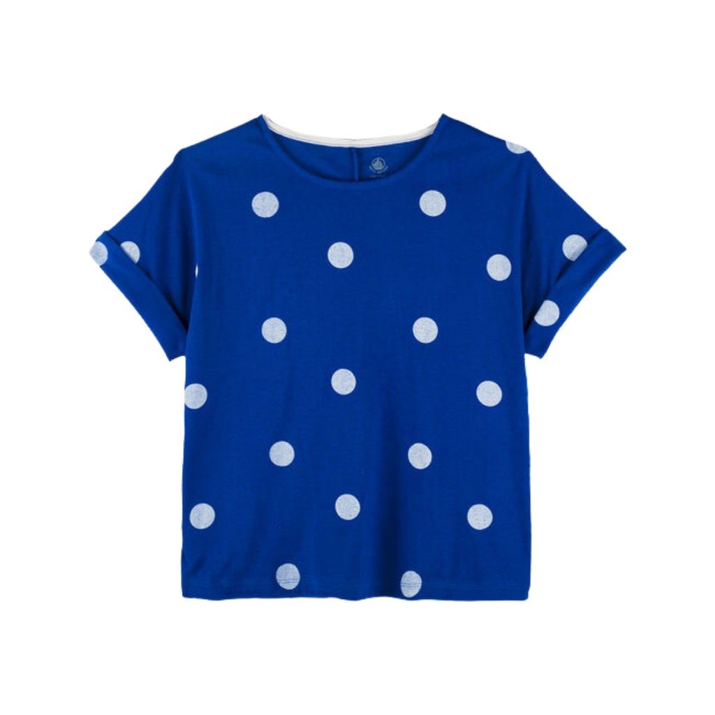 Petit Bateau Women’s Cotton Linen Blend Spot T-shirt
