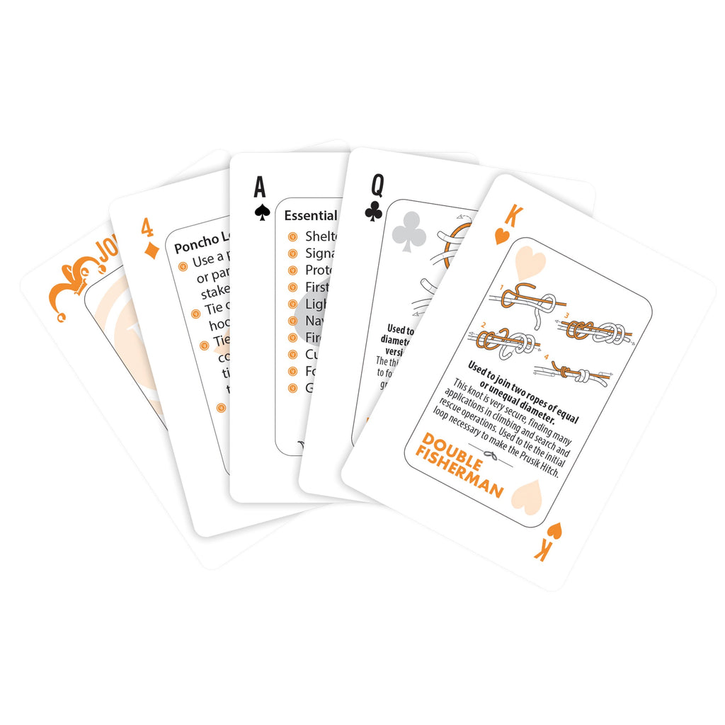 UST Survival Tips Playing Cards With Knot Tips