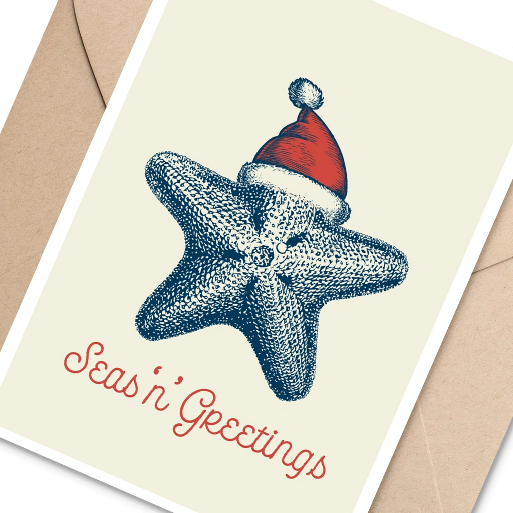 Marsha by The Sea 'Seas ’n’ Greetings Starfish' Christmas Card