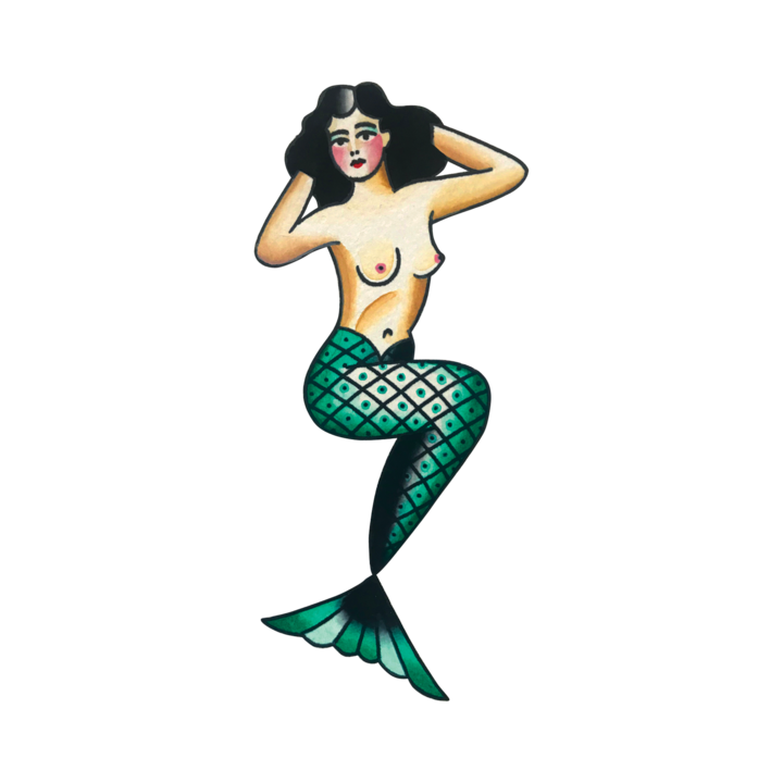 Tattly 2-Pack Mermaid Tattoo