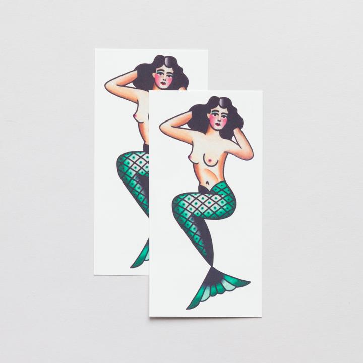 Tattly 2-Pack Mermaid Tattoo